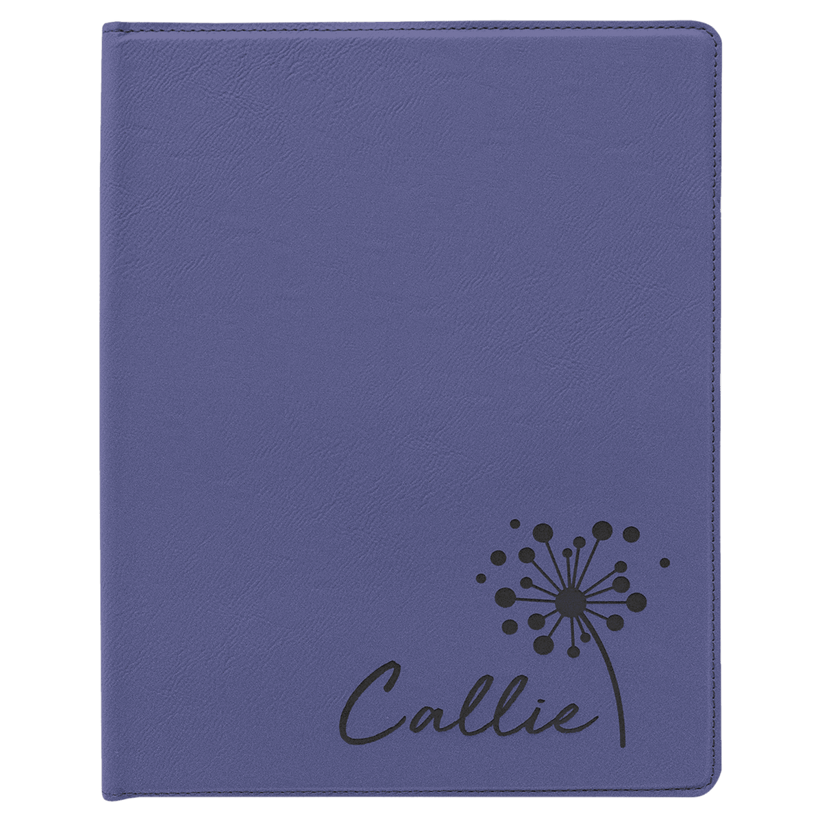 Purple 9 1/2" x 12" Laserable Leatherette Portfolio with Notepad