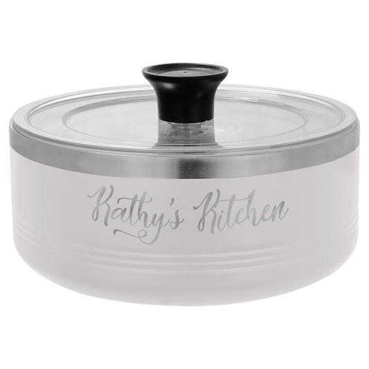 White Polar Camel 1 1/4 Quart Serving Bowl with Lid