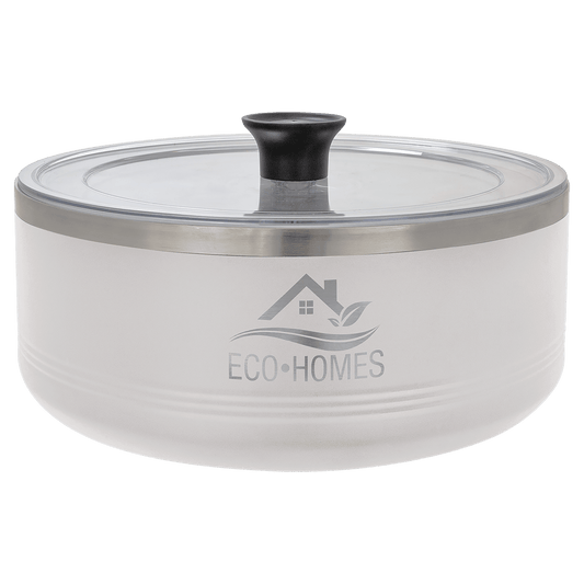 White Polar Camel 3 Quart Serving Bowl with Lid