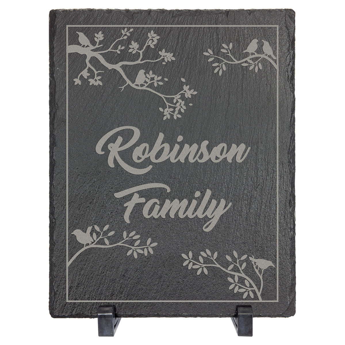 10" x 8" Rectangle Slate Decor with Plastic Feet