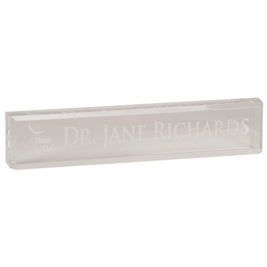 Clear 8" x 2" Acrylic Desk Wedge