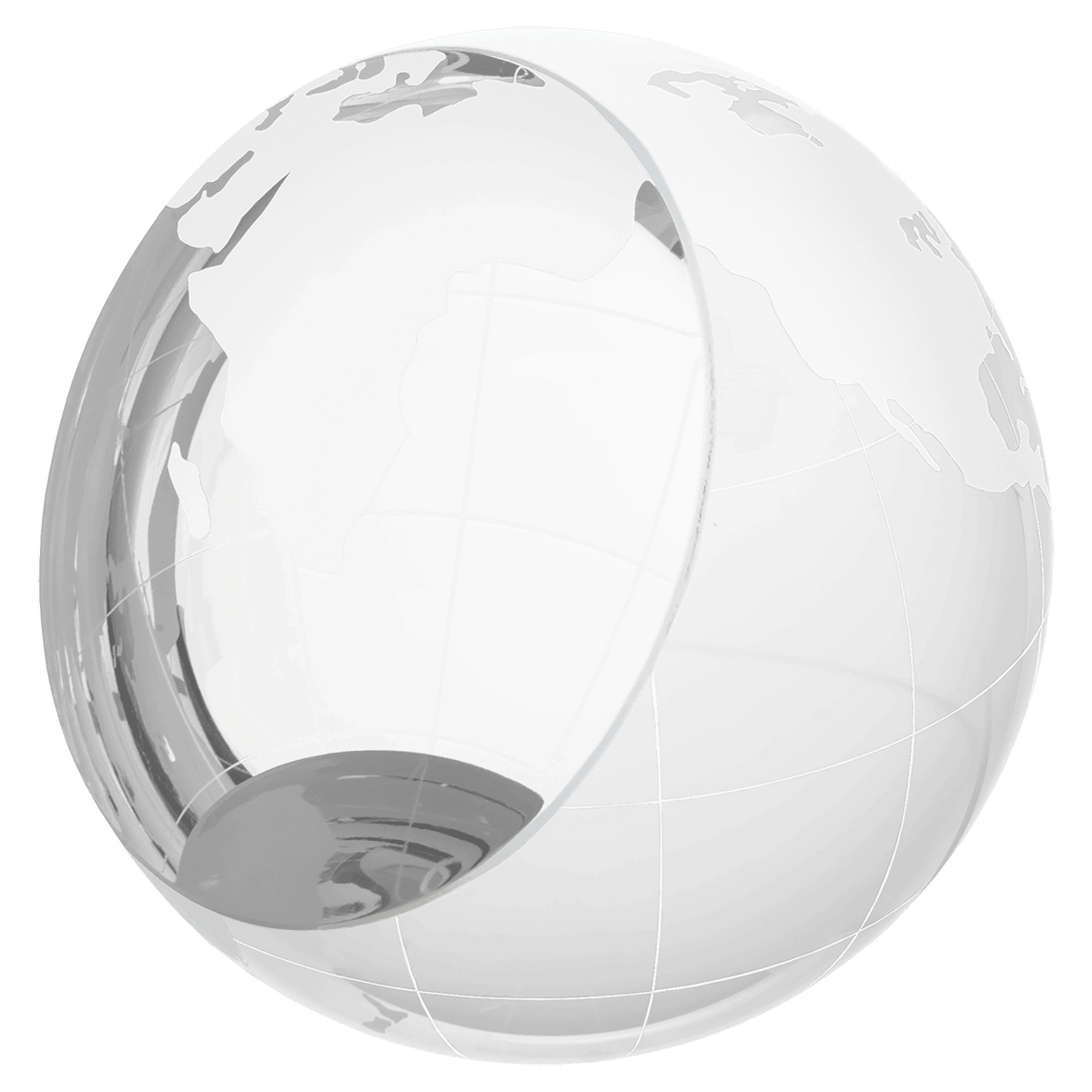 3" Crystal Globe Paperweight