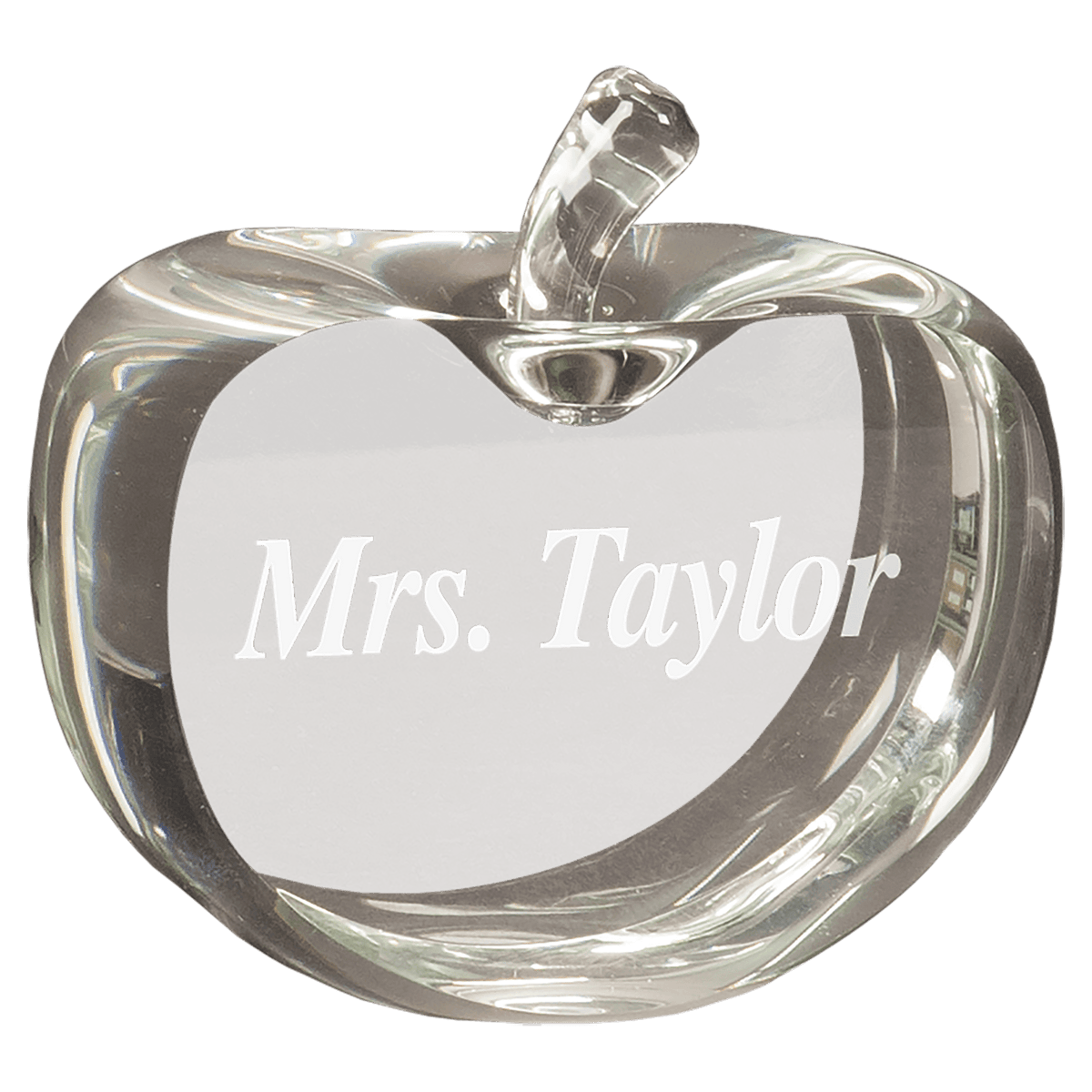 3 1/2" x 3 3/4" Flat Crystal Apple