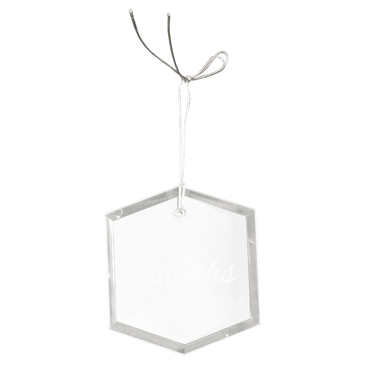 3" Crystal Hexagon Ornament