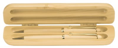6 3/4" x 2" Maple 2-Pen Case (Case only, pen not included)