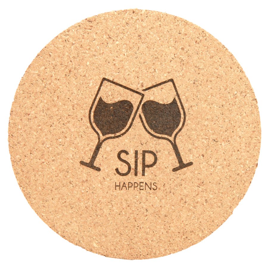 Cork 4" Round Coaster
