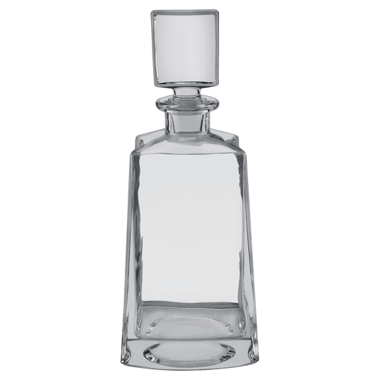 750mL 12" Tequila Decanter with Black Gift Box and Printed Paper Sleeve