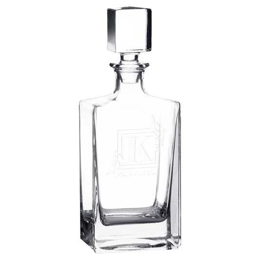 810ml Rectangle Glass Decanter with Printed Gift Box