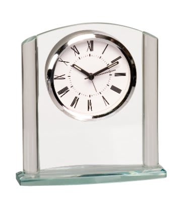 6 1/4" Arch Glass Clock