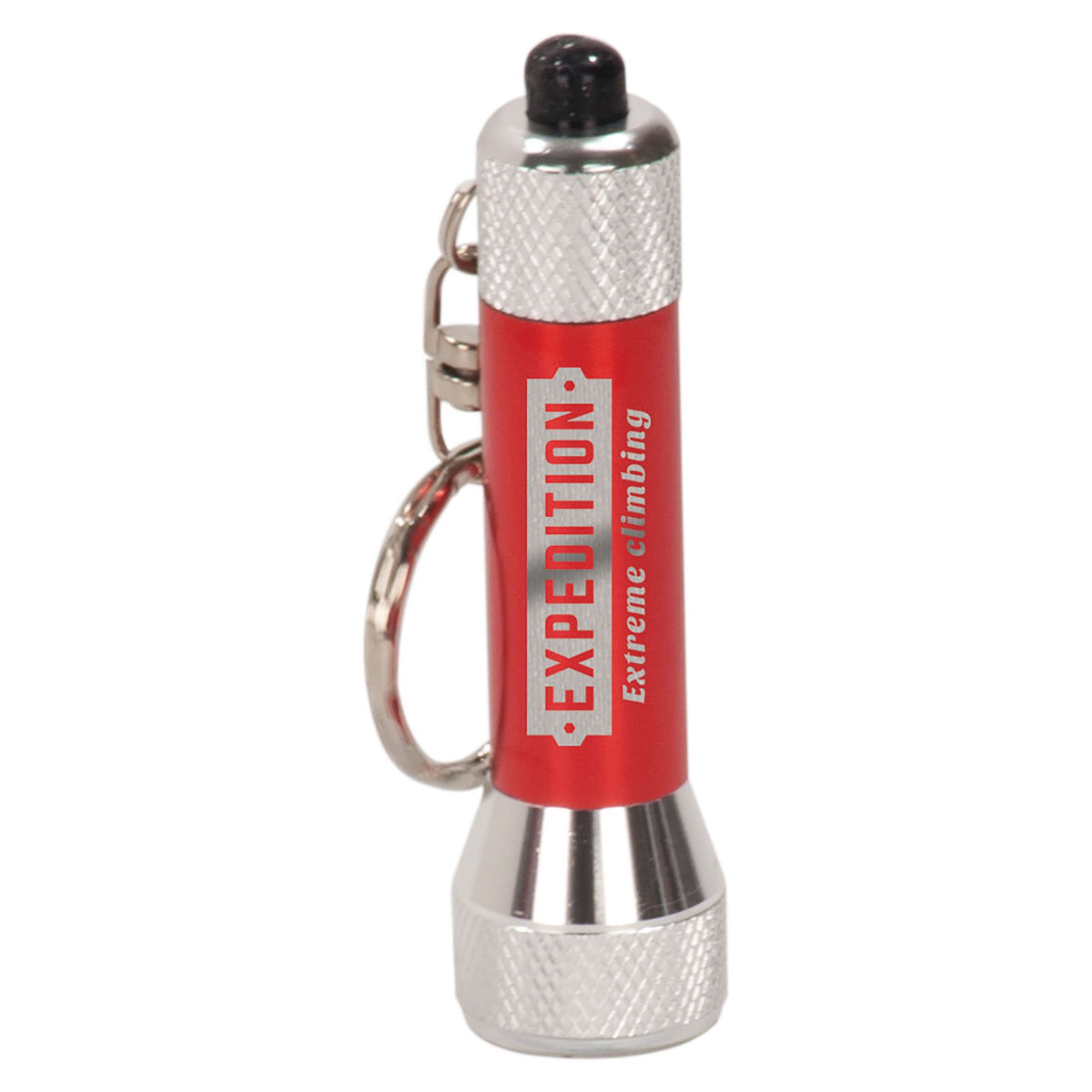 Red 2 3/4" 5-LED Laserable Flashlight with Keychain