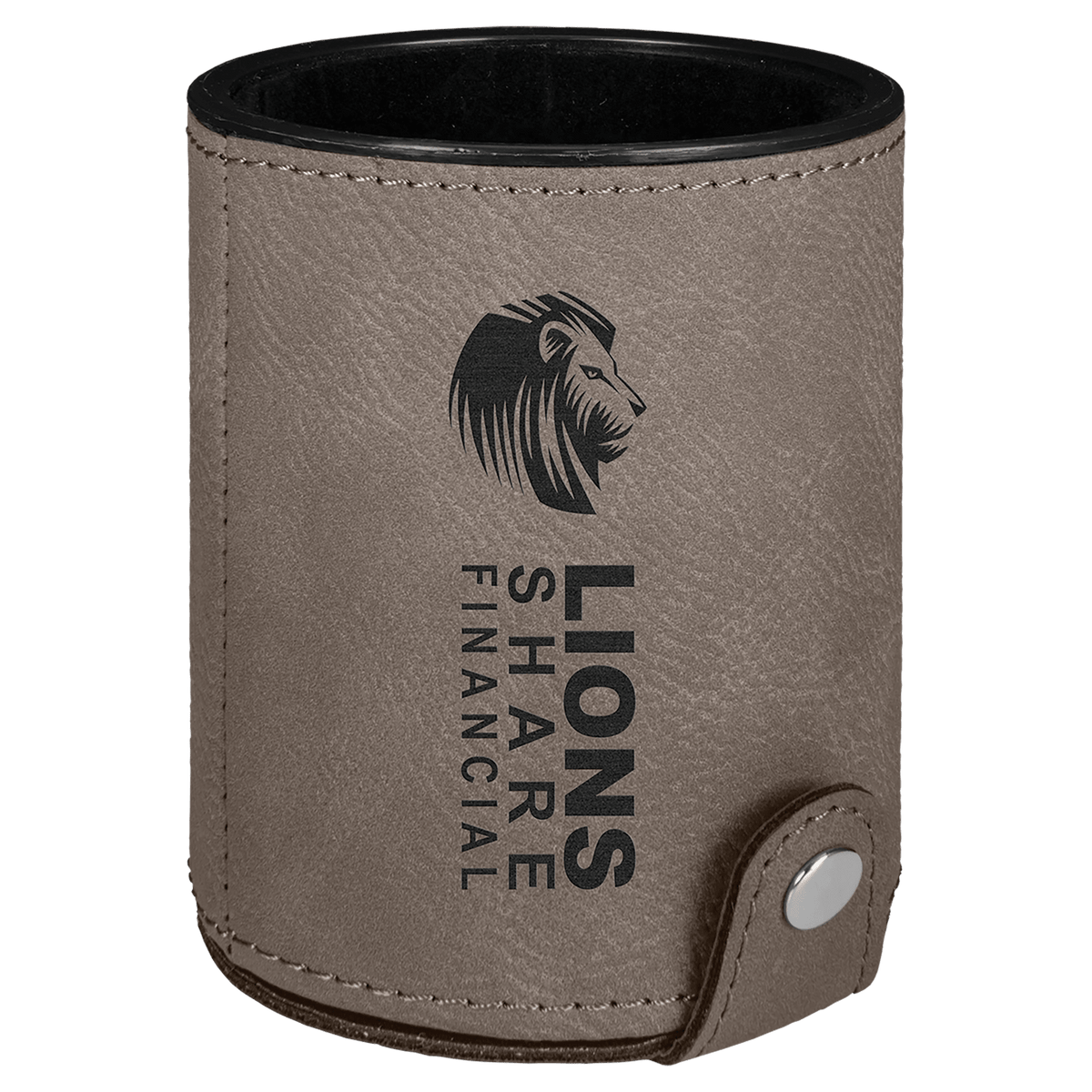 Gray Laserable Leatherette Dice Cup with 5 Dice