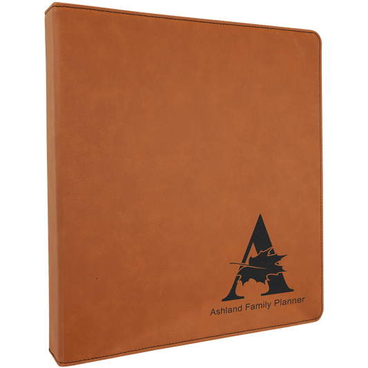 Rawhide 10 1/2" x 11 1/2" Laserable Leatherette 3 Ring Binder with 1" Slant D Rings