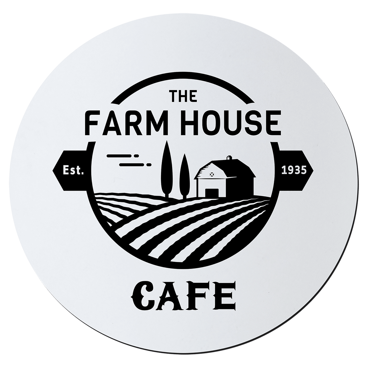 White/Black 3 3/4" Round Silicone Coaster
