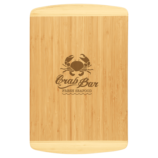 18" x 12" Bamboo 2-Tone Cutting Board