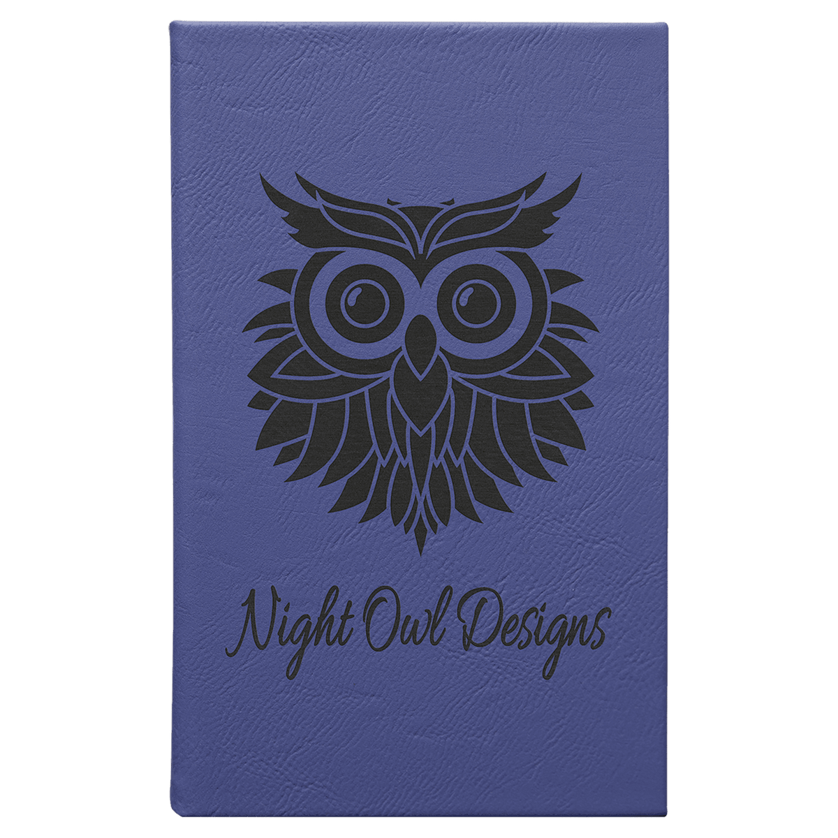 Purple 5 1/4" x 8 1/4" Laserable Leatherette Sketch Book with Unlined Notepad