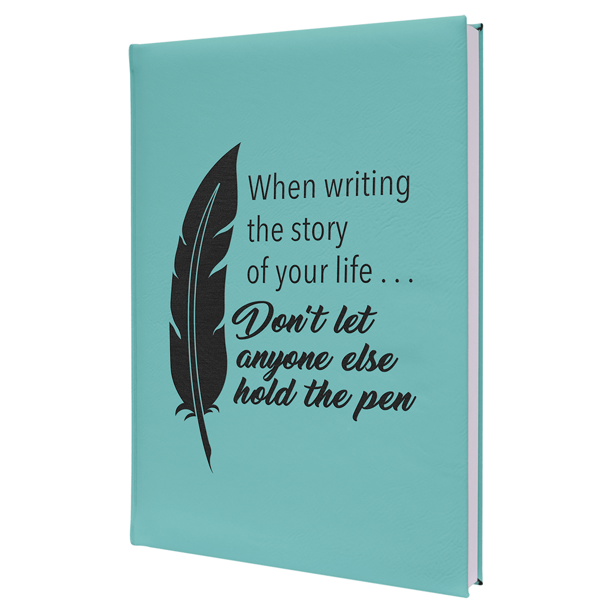 Teal 7" x 9 3/4" Laserable Leatherette Journal with Lined Notepad