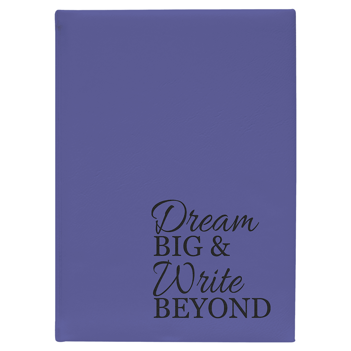 Purple 7" x 9 3/4" Laserable Leatherette Journal with Lined Notepad