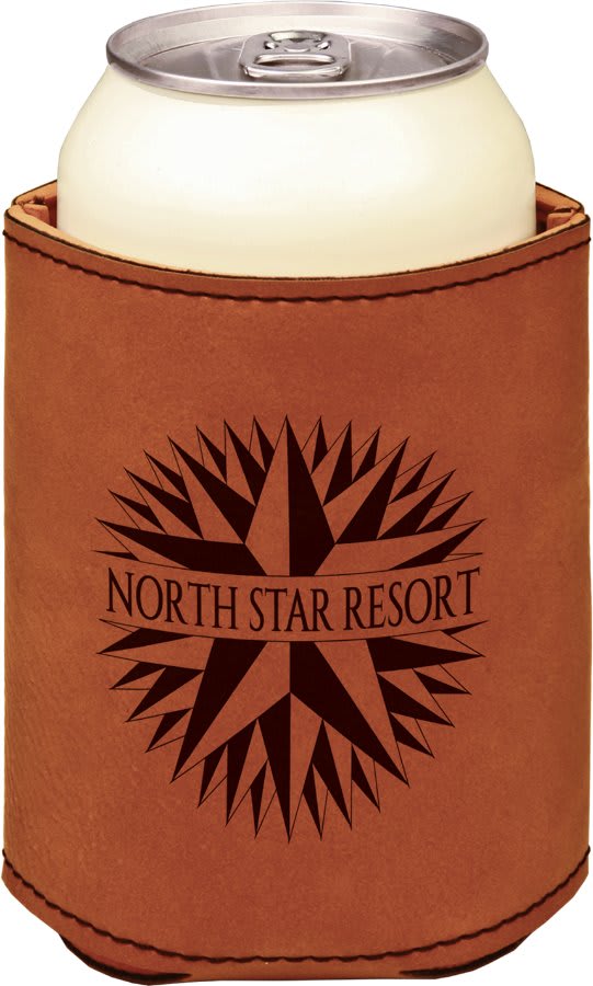 Rawhide 3 3/4" Laserable Leatherette Beverage Holder