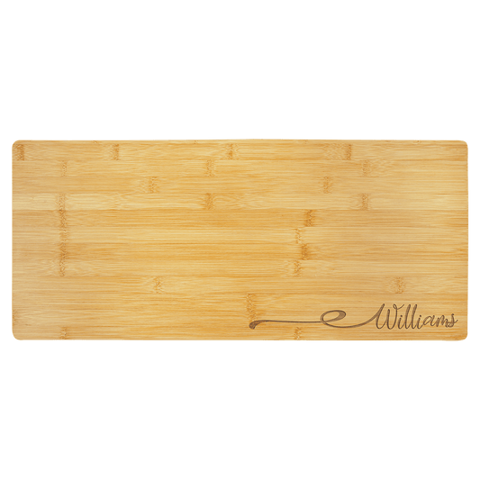 23 3/4" x 10" Bamboo Charcuterie Board/Cutting Boardd