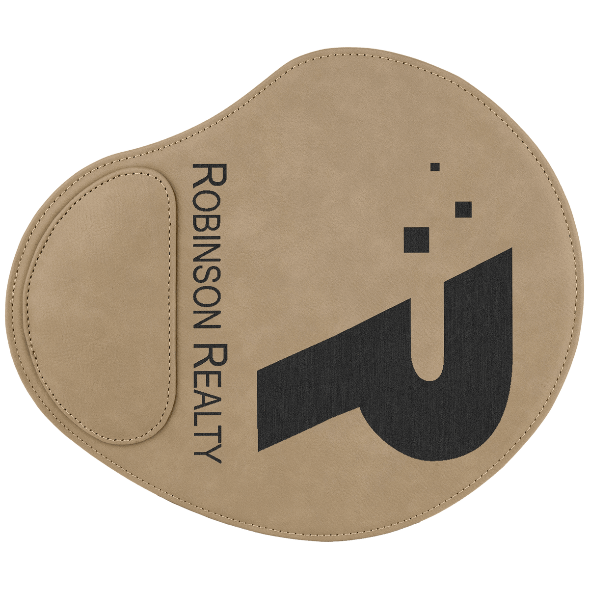 Light Brown 9" x 10 1/4" Laserable Leatherette Mouse Pad