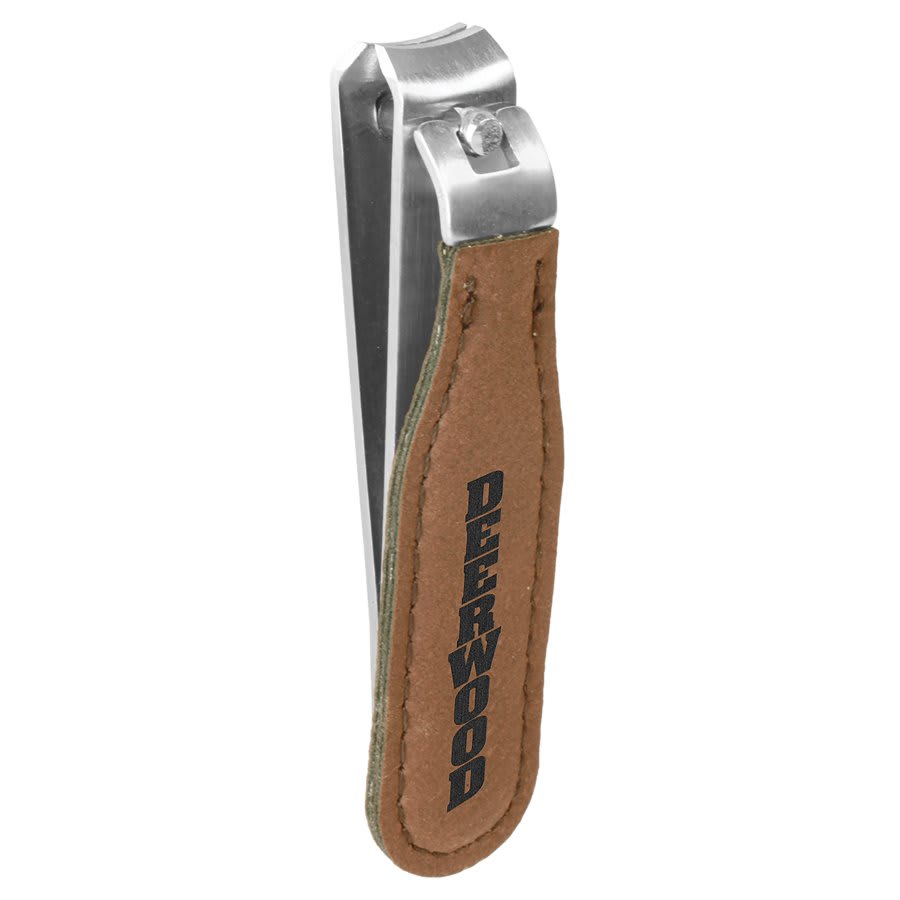Dark Brown Laserable Leatherette Nail Clipper