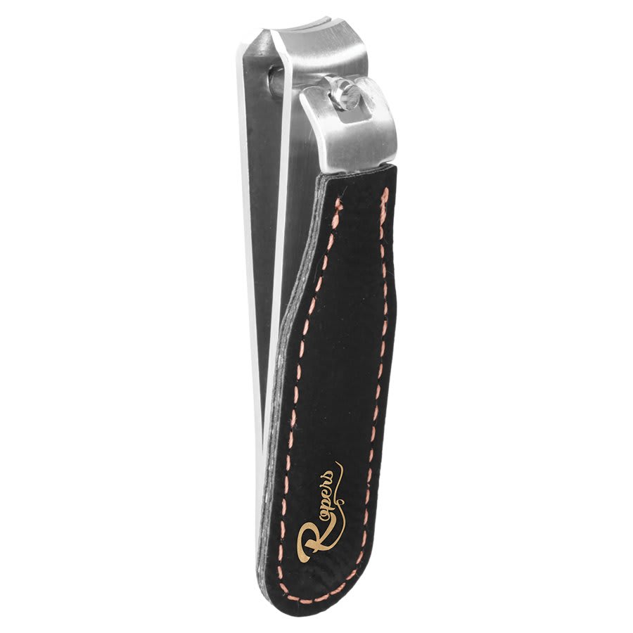 Black/Gold Laserable Leatherette Nail Clipper