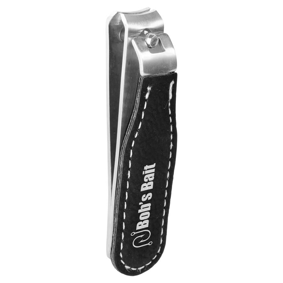 Black/Silver Laserable Leatherette Nail Clipper