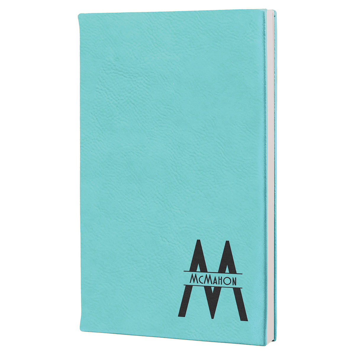 Teal 5 1/4" x 8 1/4" Laserable Leatherette Journal with Lined Notepad