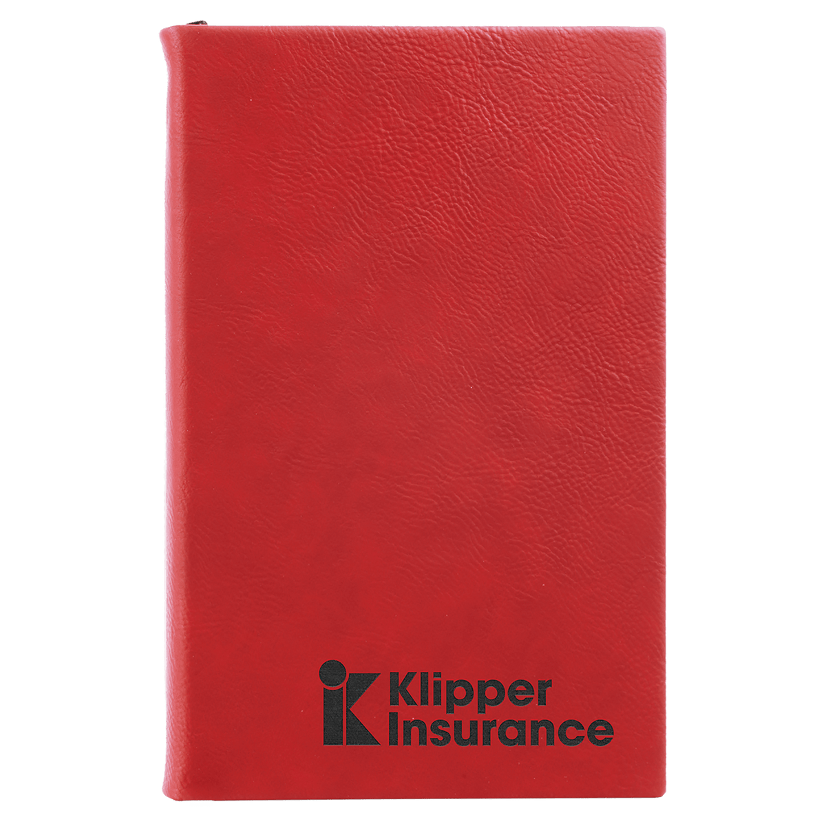 Red 5 1/4" x 8 1/4" Laserable Leatherette Journal with Lined Notepad