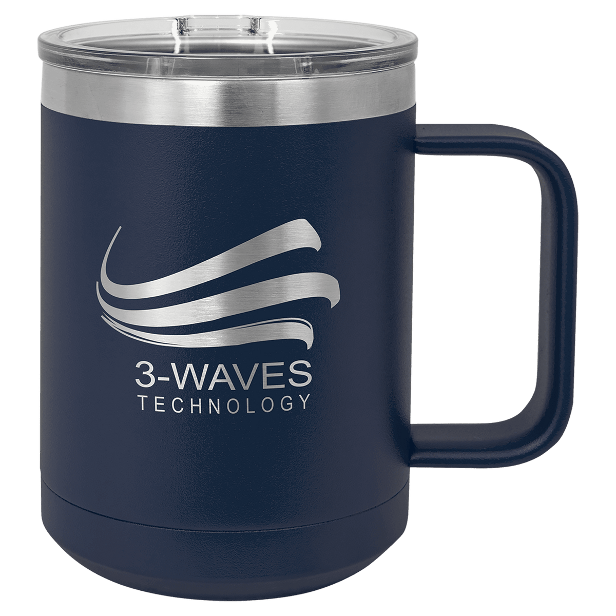 Navy Blue Polar Camel 15 oz. Vacuum Insulated Mug with Slider Lid