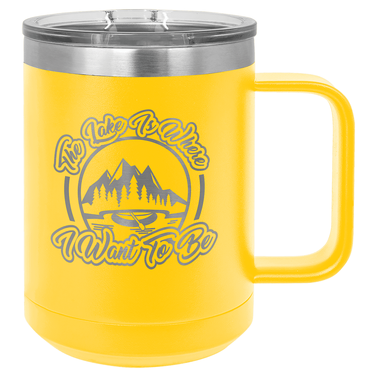 Yellow Polar Camel 15 oz. Vacuum Insulated Mug with Slider Lid