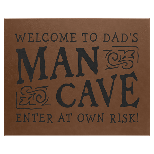 Dark Brown 16" x 20" Laserable Leatherette Wall Decor with Sawtooth Hanger