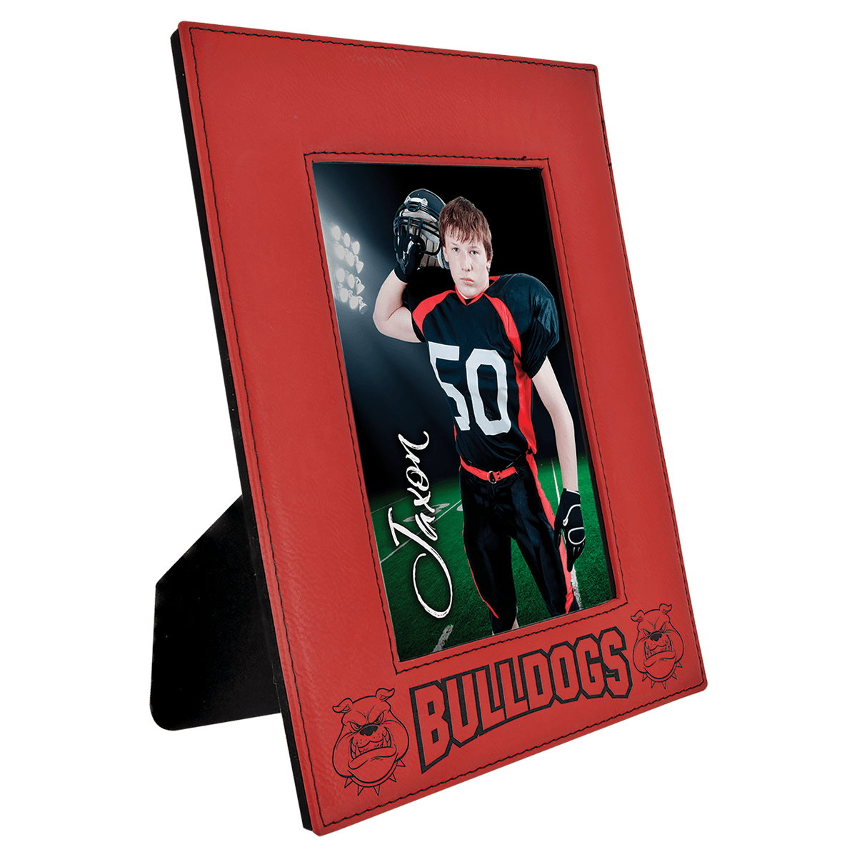 Red 5" x 7" Laserable Leatherette Photo Frame
