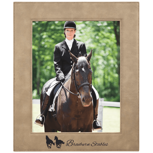 Light Brown 8" x 10" Laserable Leatherette Photo Frame