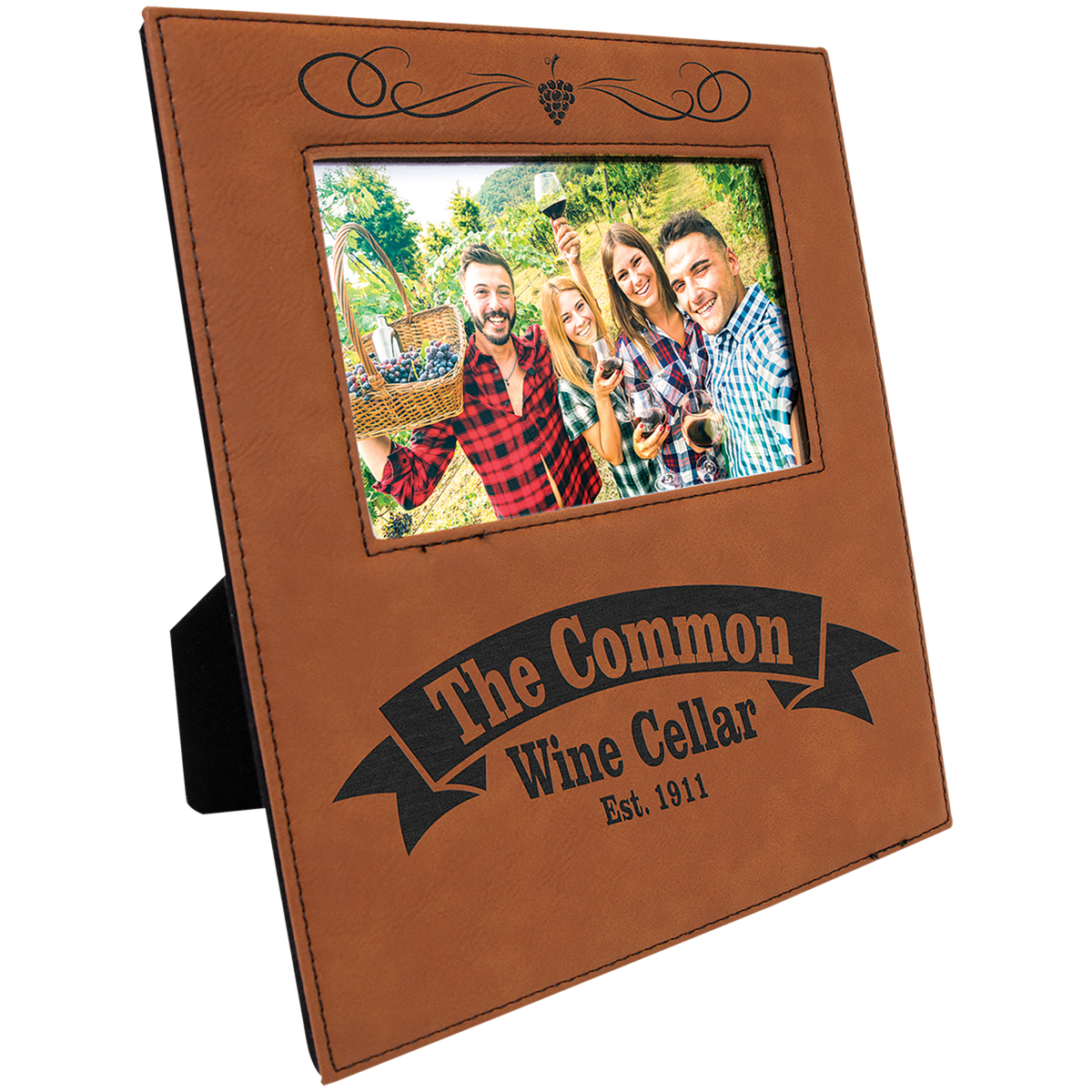 Rawhide 4" x 6" Leatherette Photo Frame with 4 1/4" x 7 7/8" Engraving Area