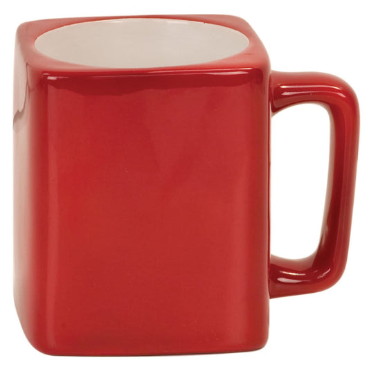 Red 8 oz. Ceramic Square LazerMug