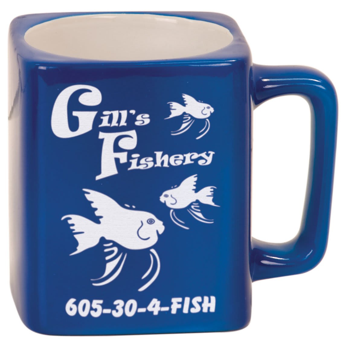Blue 8 oz. Ceramic Square LazerMug
