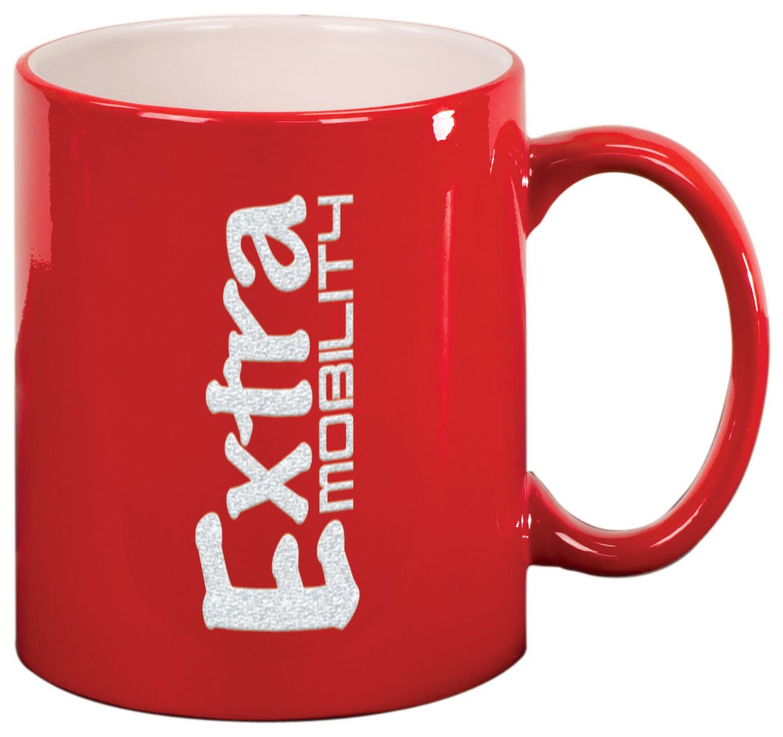 Red 11 oz. Ceramic Round LazerMug