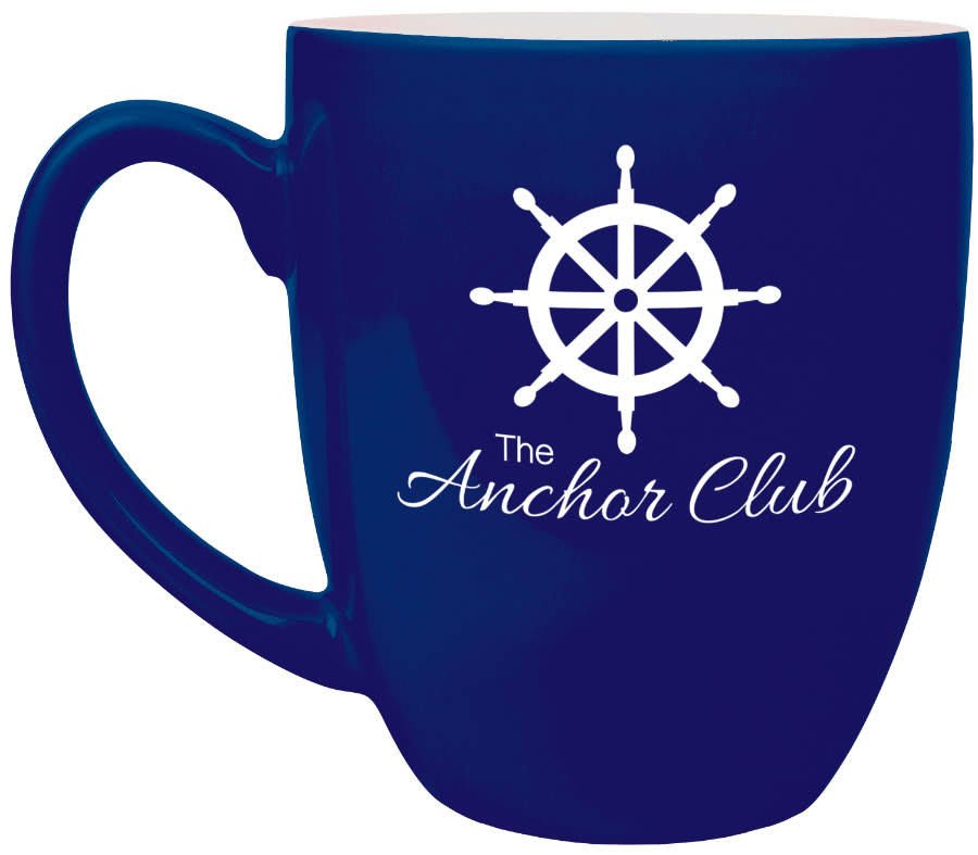 Blue 16 oz. Ceramic Bistro LazerMug