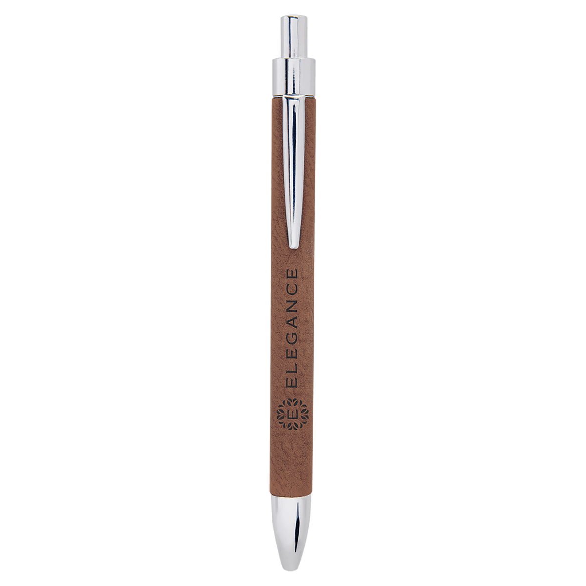Dark Brown Laserable Leatherette Pen