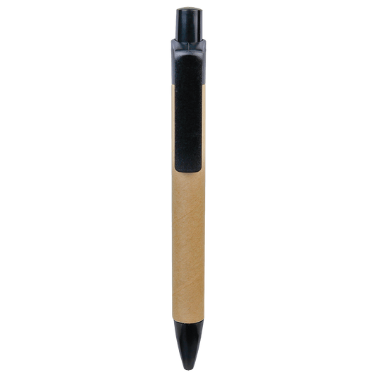 Black Recycled Paper Pen with Trim
