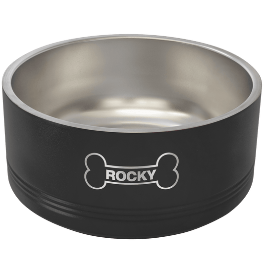 Black Polar Camel 64 oz. Large Pet Bowl