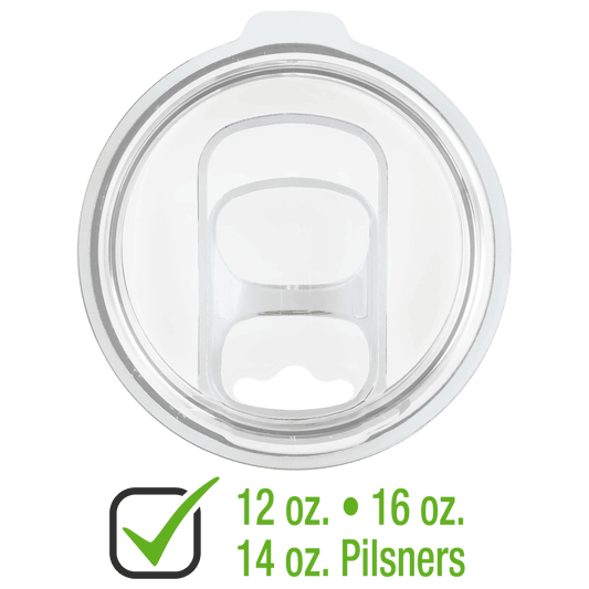 Slider Lid for 12 & 16 oz. Polar Camel Stemless Tumblers, 14 oz. Pilsner, or 22 oz. Skinny Tumblers