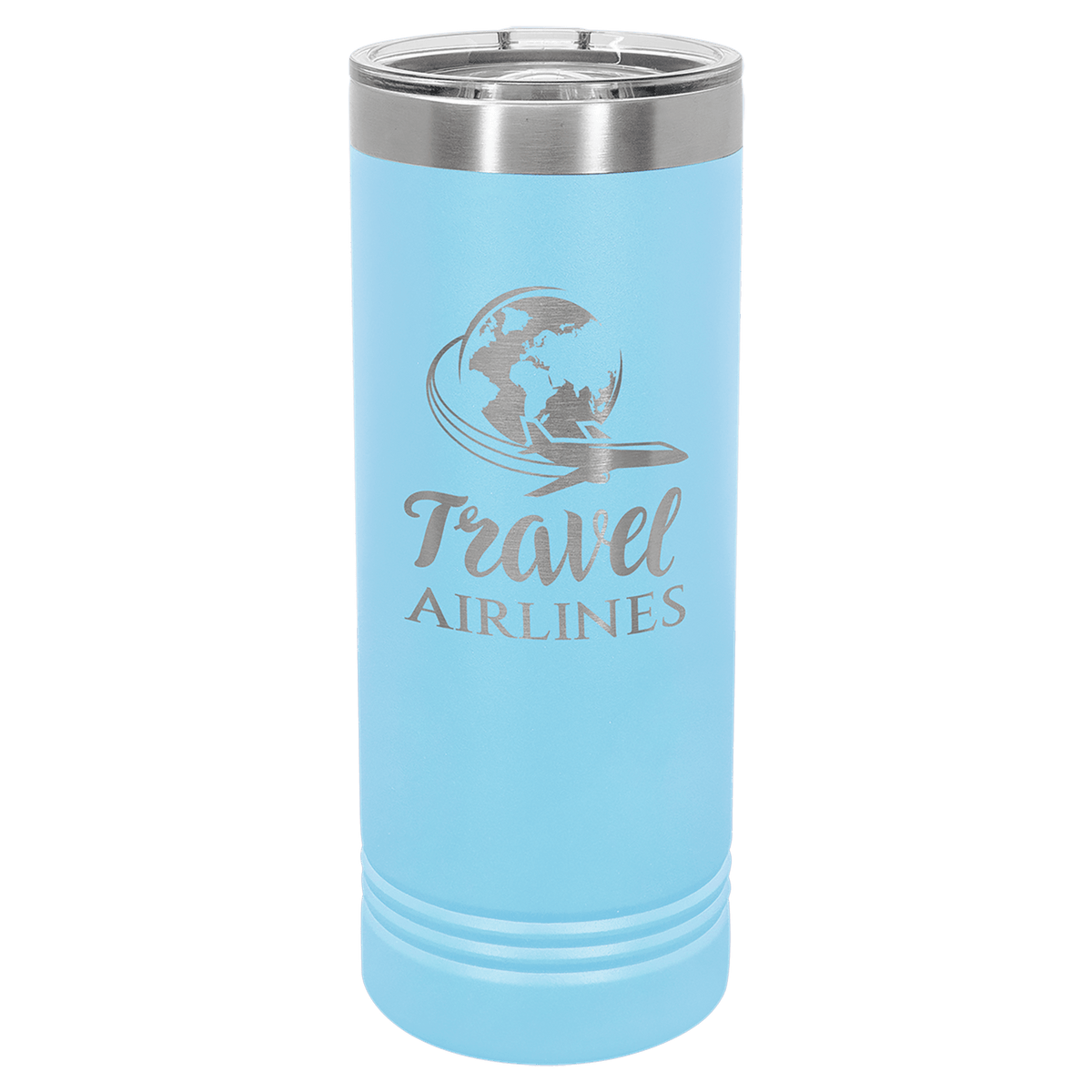 Light Blue Polar Camel 22 oz. Skinny Tumbler with Slider Lid