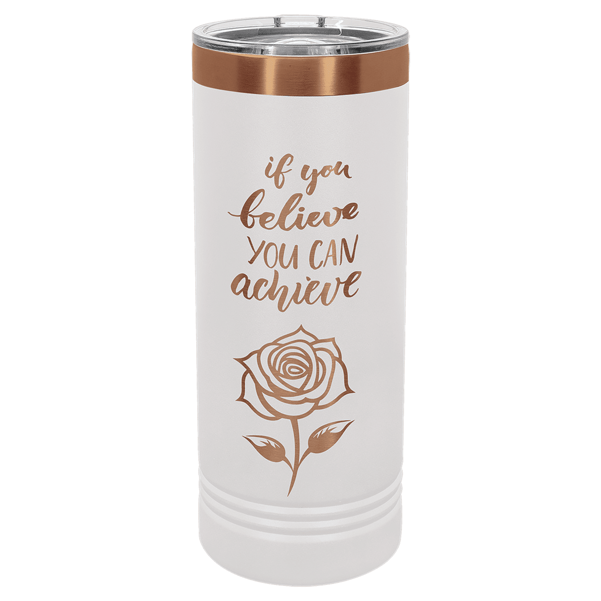 White/Rose Gold Polar Camel 22 oz. Skinny Tumbler