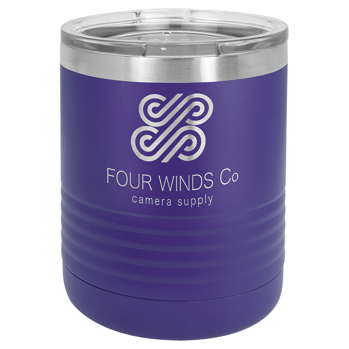 Purple Vacuum Insulated Ringneck Tumbler with Clear Polar Camel 10 oz. Lid