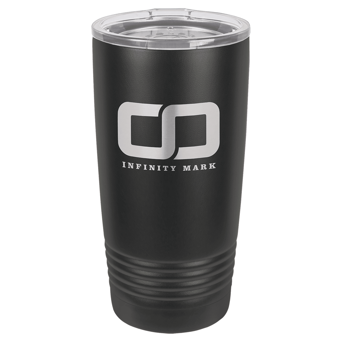 Polar Camel 20 oz. Full Black Ringneck Tumbler with Logo Lid