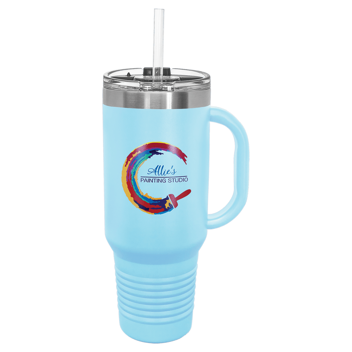 Light Blue Polar Camel 40 oz. Travel Mug with Snap Lid & Straw
