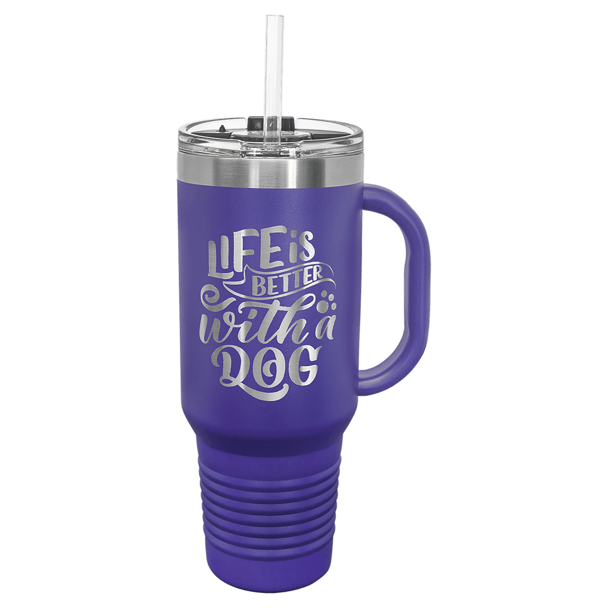Purple Polar Camel 40 oz. Travel Mug with Snap Lid & Straw