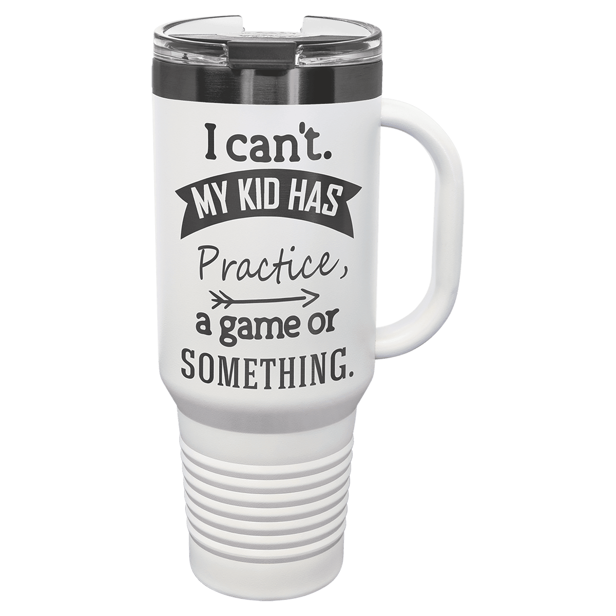 White/Ghost Black Polar Camel 40 oz. Travel Mug with Handle & Straw